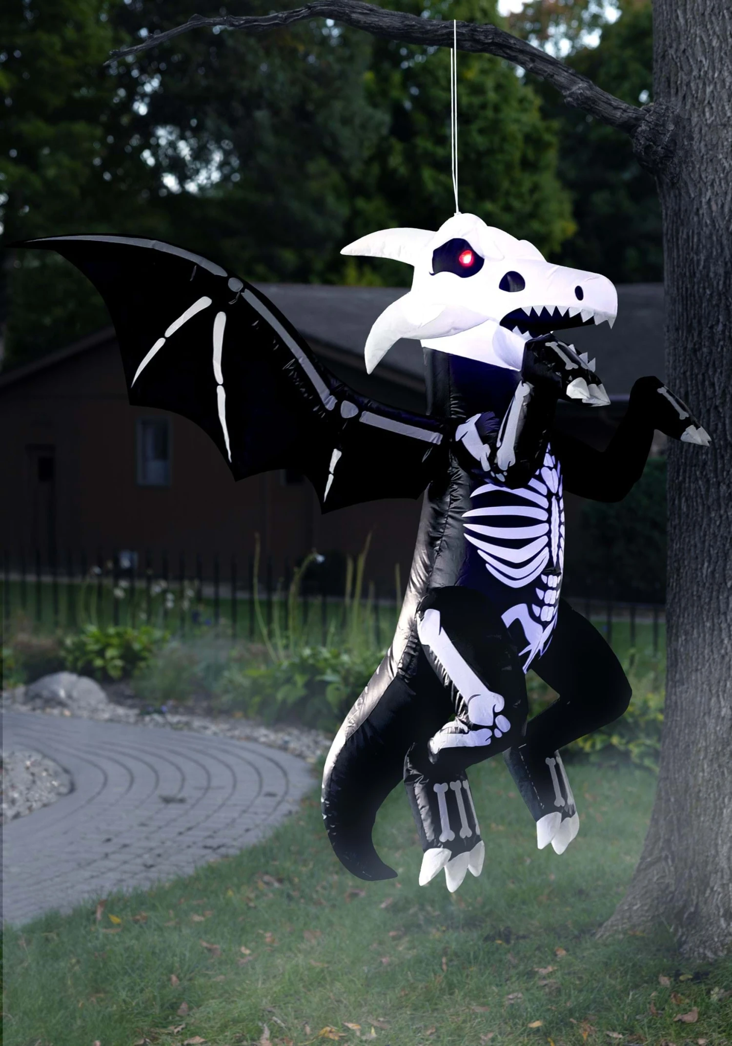 5FT Hanging Skeleton Dragon Inflatable Decoration 1 5FT Hanging Skeleton Dragon Inflatable Decoration