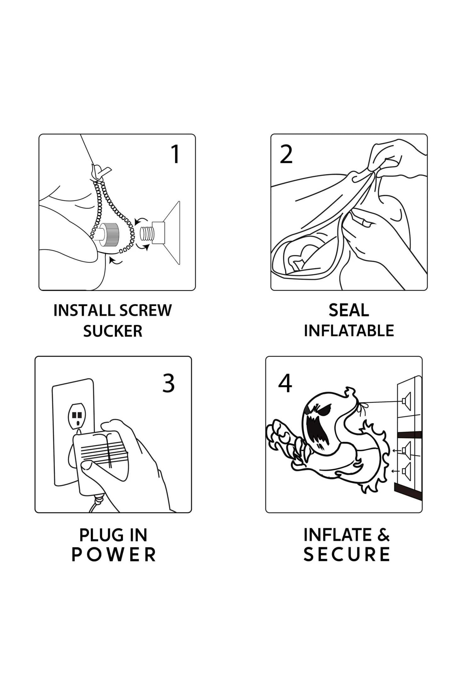 5FT Tall Window Breaker Ghost Inflatable Decoration 7 5FT Tall Window Breaker Ghost Inflatable Decoration - Image 7