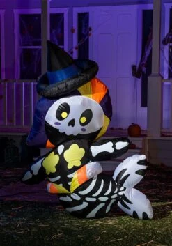 5' Skeleton Mermaid Inflatable Decoration