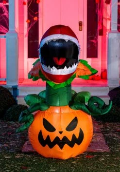 5FT Tall Venus Flytrap Inflatable Decoration 7 5FT Tall Venus Flytrap Inflatable Decoration -Halloween Decoration Store 5ft tall venus flytrap inflatable decoration alt 3