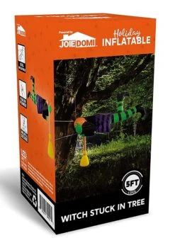 5 Foot Tall Witch Stuck On Tree Inflatable Decoration -Halloween Decoration Store 5ft tall witch stuck on tree inflatable decoration alt 3