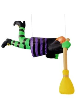 5 Foot Tall Witch Stuck On Tree Inflatable Decoration -Halloween Decoration Store 5ft tall witch stuck on tree inflatable decoration alt 4