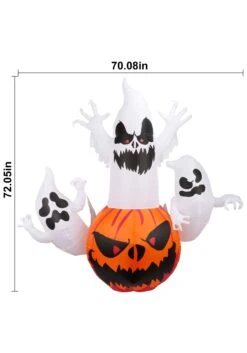 6 Foot Ghosts Coming Out Inflatable Decoration 6 6 Foot Ghosts Coming Out Inflatable Decoration -Halloween Decoration Store 6ft large ghosts coming out inflatable decoration alt 2