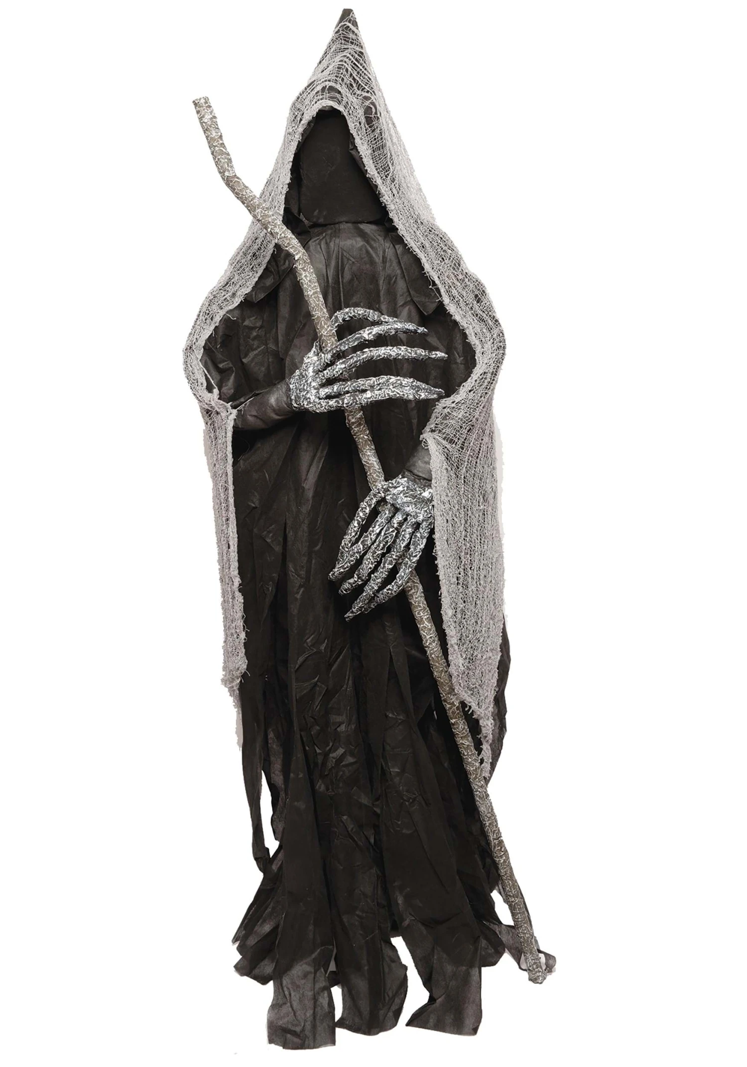 Fun World 6FT Reaper With Staff Halloween Decoration 2 Fun World 6FT Reaper With Staff Halloween Decoration - Image 2