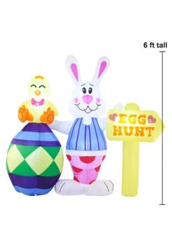 Large Egg Hunt 6FT Tall Inflatable Decoration -Halloween Decoration Store 6ft tall large egg hunt inflatable decoration alt 3