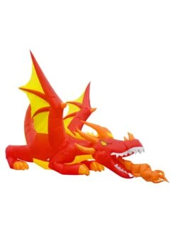 6FT Tall Large Fire Dragon Inflatable Decoration -Halloween Decoration Store 6ft tall large fire dragon inflatable decoration alt 8