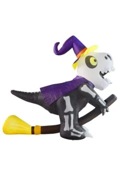 6FT Tall Flying Skeleton T-Rex Inflatable Decoration -Halloween Decoration Store 6ft tall large flying skeleton t rex inflatable alt 2