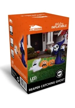 6 Foot Tall Large Reaper Catching Ghost Inflatable Decoration -Halloween Decoration Store 6ft tall large reaper catching ghost inflatable de alt 5