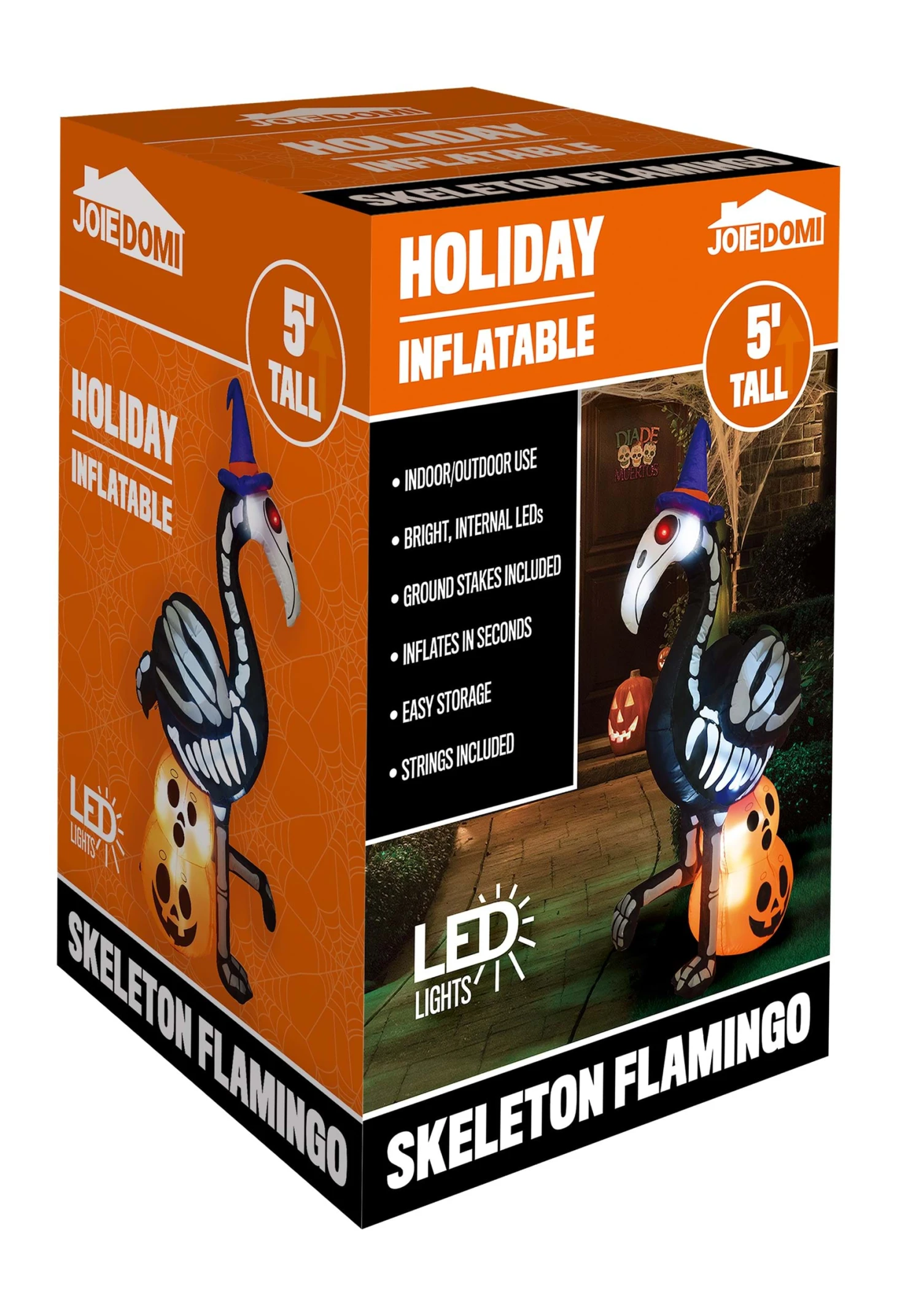 6' Large Skeleton Flamingo Inflatable Decoration 4 6' Large Skeleton Flamingo Inflatable Decoration - Image 4