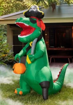 Inflatable 7 Foot Pirate Dinosaur Decoration