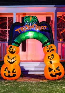 7' Tall Large Pumpkin Arch Inflatable Decoration