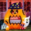 7 Foot Tall Large Pumpkin Photo Booth Inflatable Decoration