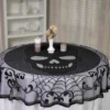 AMSCAN 70-Inch Round Skull Lace Decorative Table Cover