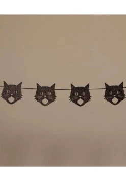 72" Glittered Scaredy Cat Silhouette Garland Decoration 6 72" Glittered Scaredy Cat Silhouette Garland Decoration -Halloween Decoration Store 72 glittered scaredy cat silhouette garland alt 2