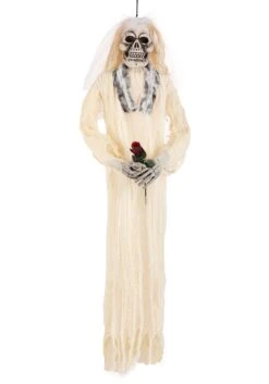 Fun World 72-Inch Hanging Skeleton Bride Halloween Decoration -Halloween Decoration Store 72 hanging bride alt 5