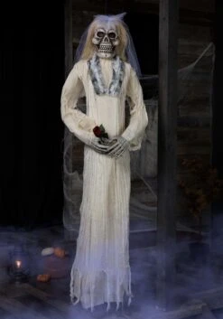 Fun World 72-Inch Hanging Skeleton Bride Halloween Decoration