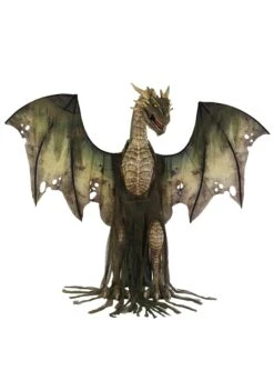7 Ft Animated Winter Forest Dragon Decoration 5 7 Ft Animated Winter Forest Dragon Decoration -Halloween Decoration Store 7ft animated winter forest dragon alt 2