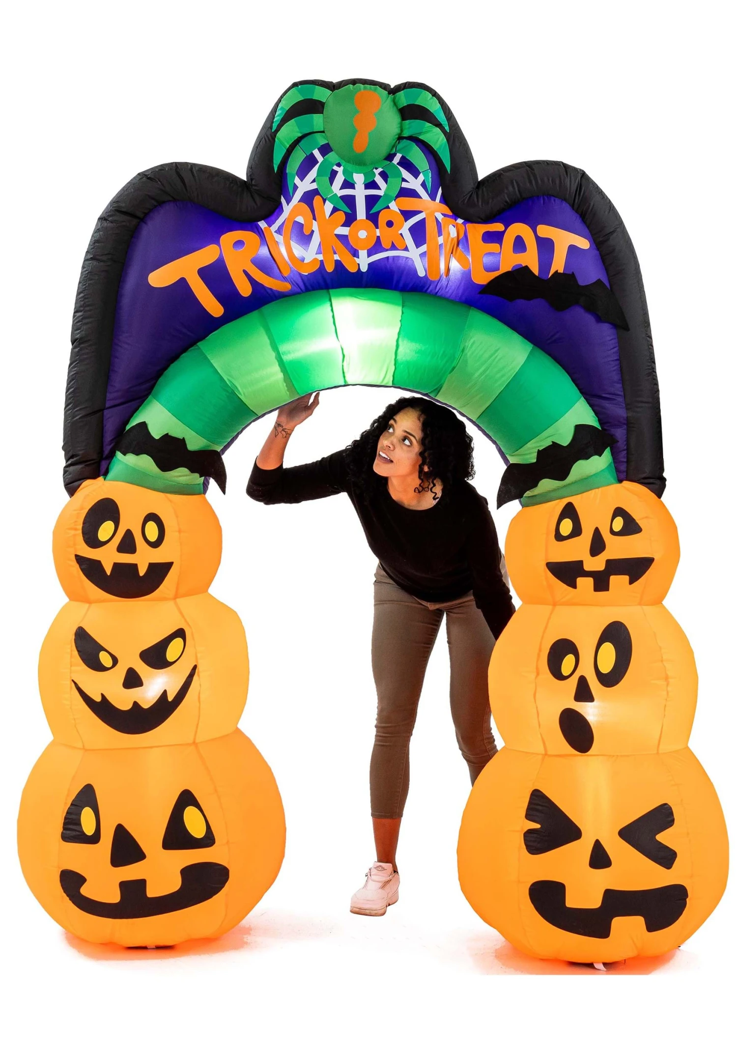 7' Tall Large Pumpkin Arch Inflatable Decoration 4 7' Tall Large Pumpkin Arch Inflatable Decoration - Image 4