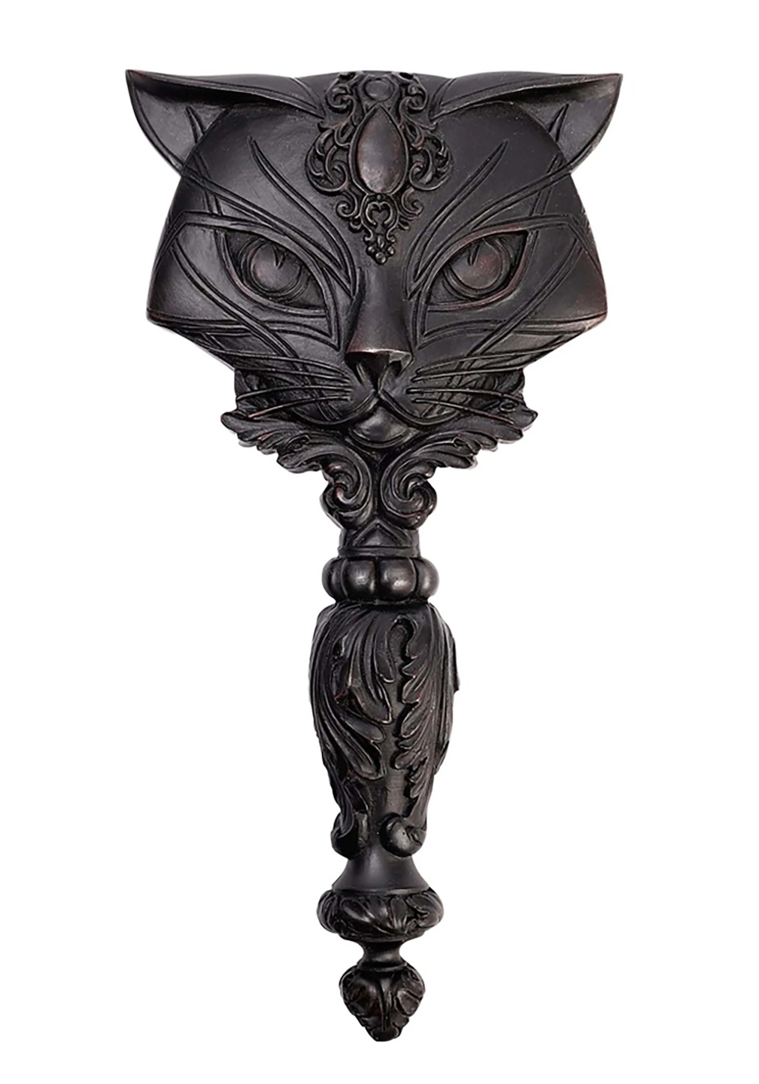 8 Inch Black Cat Hand Mirror Prop 2 8 Inch Black Cat Hand Mirror Prop - Image 2