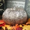 7 Inch Champagne Glitter Pumpkin