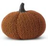 8" Orange And Black Herringbone Pumpkin