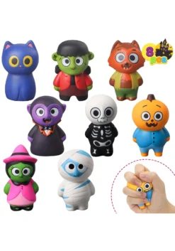 8 Piece Set Halloween Slow Rising Squishy Figures