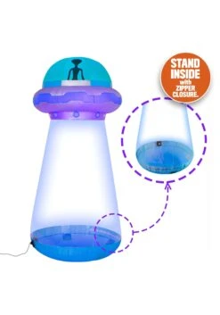 8 Foot Tall Crawl Inside Jumbo UFO Inflatable Decoration 8 8 Foot Tall Crawl Inside Jumbo UFO Inflatable Decoration -Halloween Decoration Store 8ft tall crawl inside jumbo ufo inflatable decorat alt 3