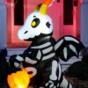 5 Foot Cute Skeleton Dragon Inflatable Decoration