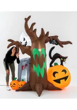 Inflatable Jumbo 8FT Tall RIP Tree Decoration -Halloween Decoration Store 8ft tall jumbo rip tree inflatable decoration alt 3