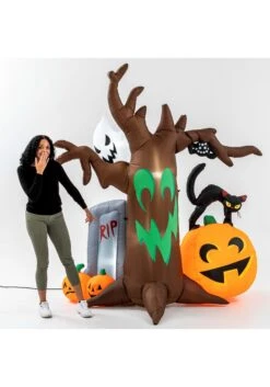 Inflatable Jumbo 8FT Tall RIP Tree Decoration -Halloween Decoration Store 8ft tall jumbo rip tree inflatable decoration alt 4