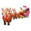 9.5 Foot Tall Jumbo Reindeer & Santa Inflatable Decoration