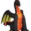 9FT Inflatable Airblown Projection Fire Dragon Decoration