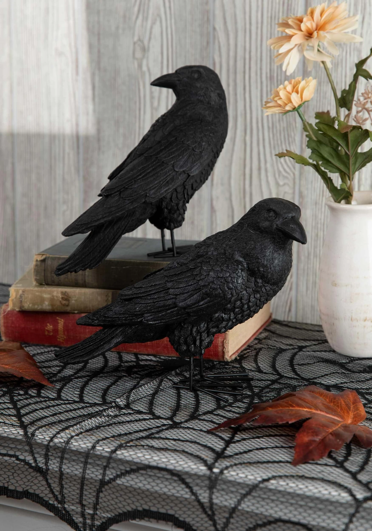 Set Of 2 Fright Night 9 Inch Crows 1 Set Of 2 Fright Night 9 Inch Crows