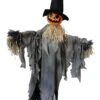Animated 6 FT Standing Pumpkin With Hat Halloween Decoration
