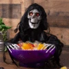 Animated Candy Bowl With Shaking Grim Reaper Decoration