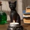 Decorative Black Cat Tea Light Holder
