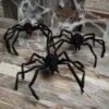 3 Pack Black Spiders Decoration