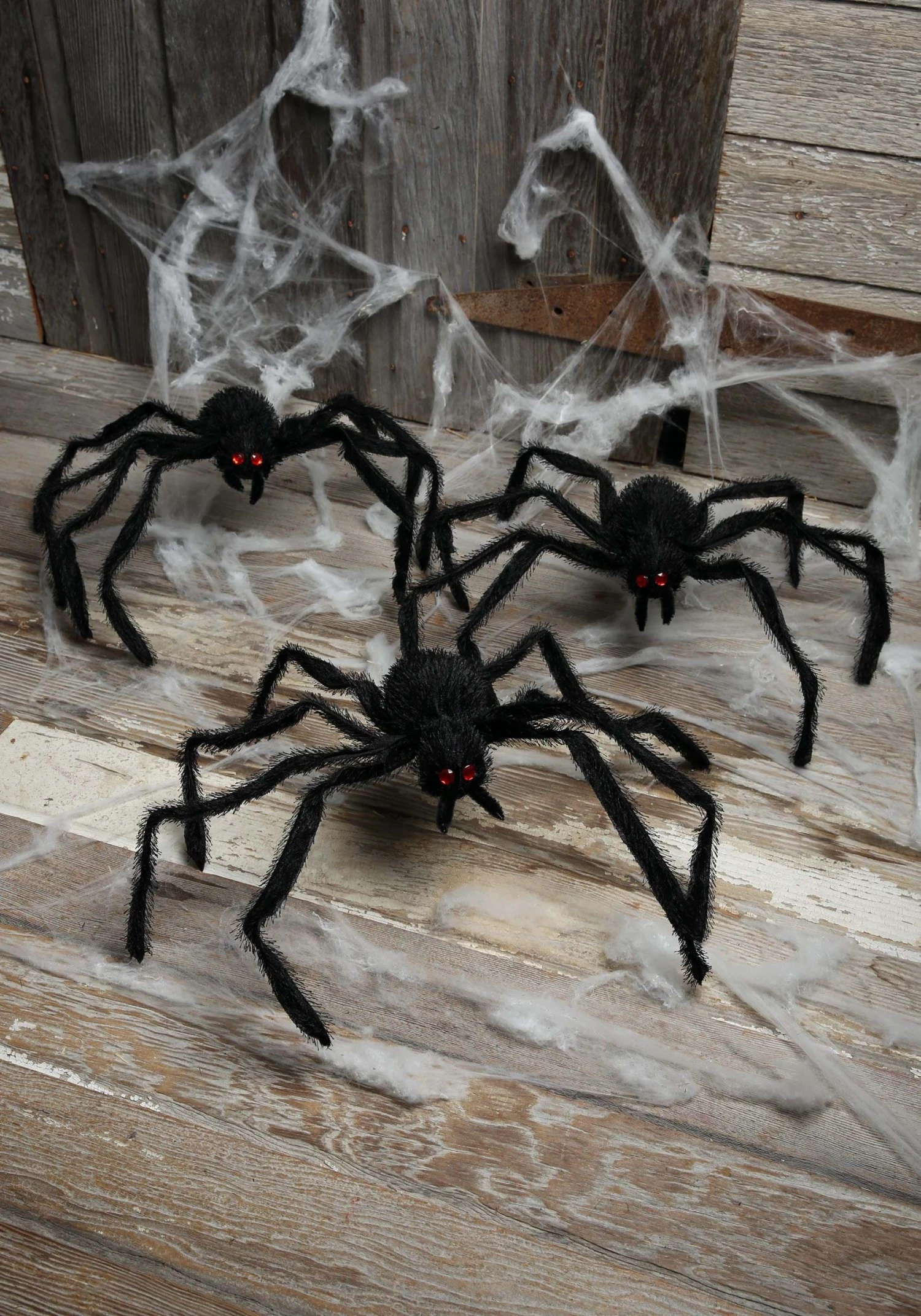 3 Pack Black Spiders Decoration 1 3 Pack Black Spiders Decoration