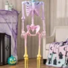 5 Foot Poseable Crazy Bones Skeleton In Rainbow Halloween Decoration