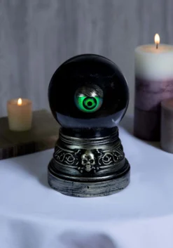 Crystal Ball With Blinking Evil Eye Halloween Decoration