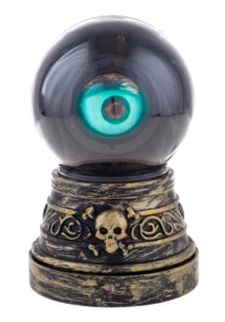 Crystal Ball With Blinking Evil Eye Halloween Decoration 5 Crystal Ball With Blinking Evil Eye Halloween Decoration -Halloween Decoration Store crystal ball with blinking evil eye with light sou alt 2