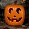 19.5" Cute Jack O' Lantern With Light And Sounds Halloween Deocration