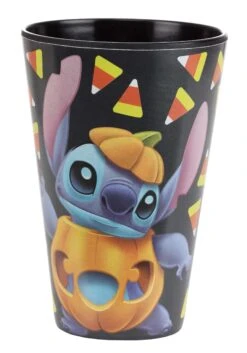 Adult Disney Stitch Jack O'Lantern Black Tumblers Set Of 4 -Halloween Decoration Store disney stitch jack olantern black tumblers set of alt 2