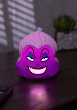 Disney Ursula 3-Inch Light Up Pumpkin Decoration -Halloween Decoration Store disney ursula 3 light up pumpkin alt 2