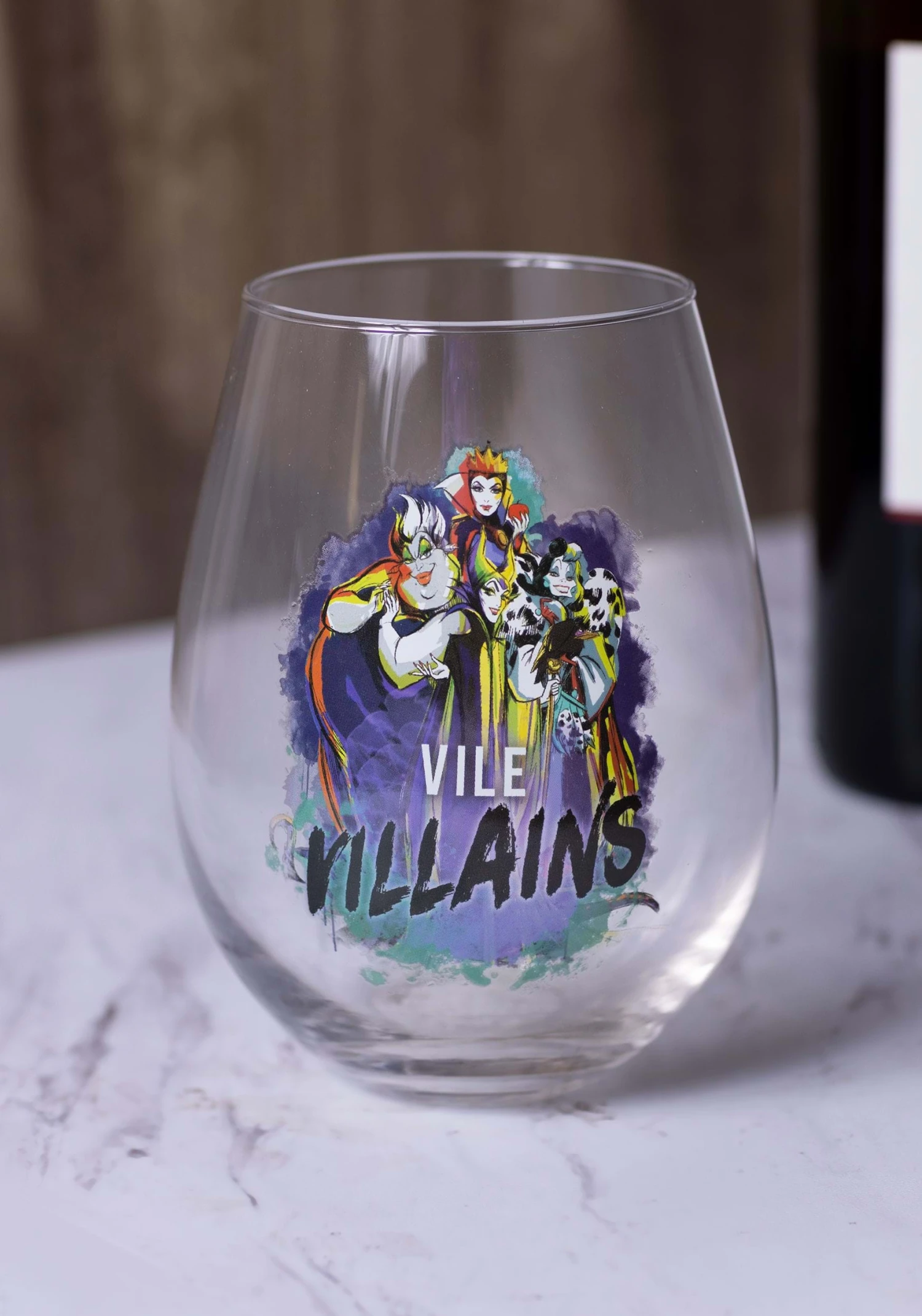 Disney 33.5 Ounce Vile Villains Tear Drop Oversized Glass 1 Disney 33.5 Ounce Vile Villains Tear Drop Oversized Glass
