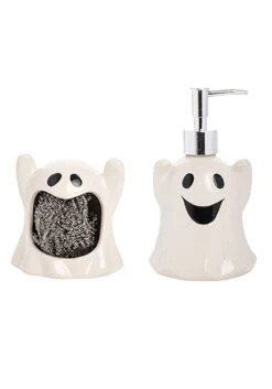 Ghost Sponge Holder & Soap Dispenser Set