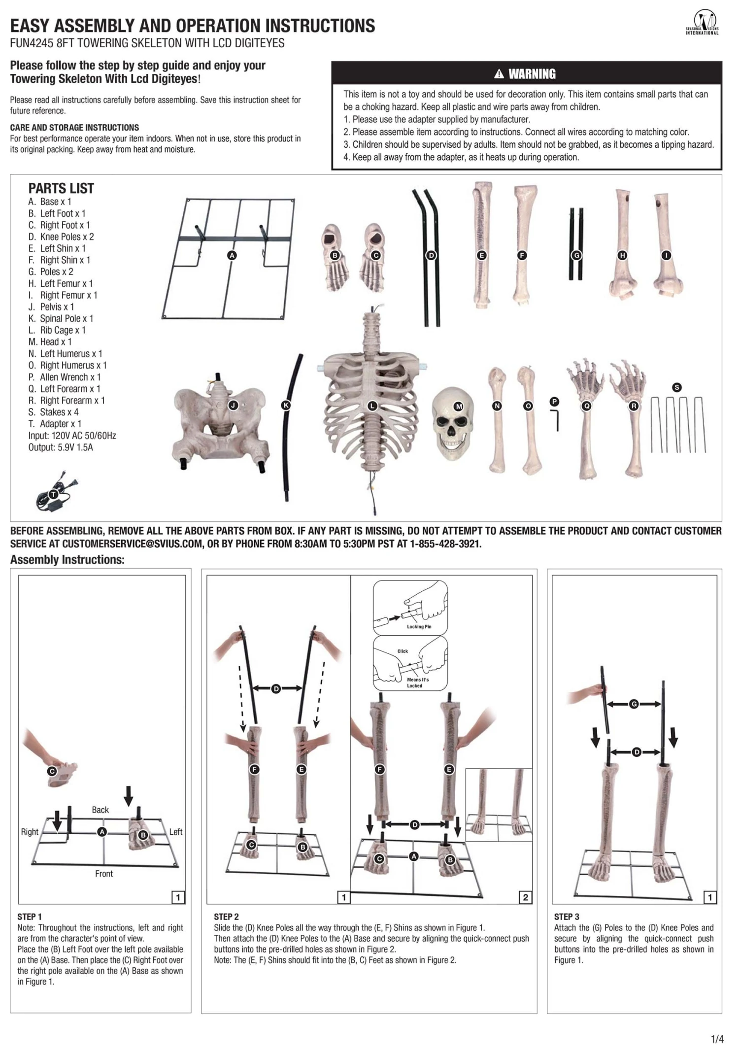 Giant 8 Foot Animated Skeleton Decoration 7 Giant 8 Foot Animated Skeleton Decoration - Image 7