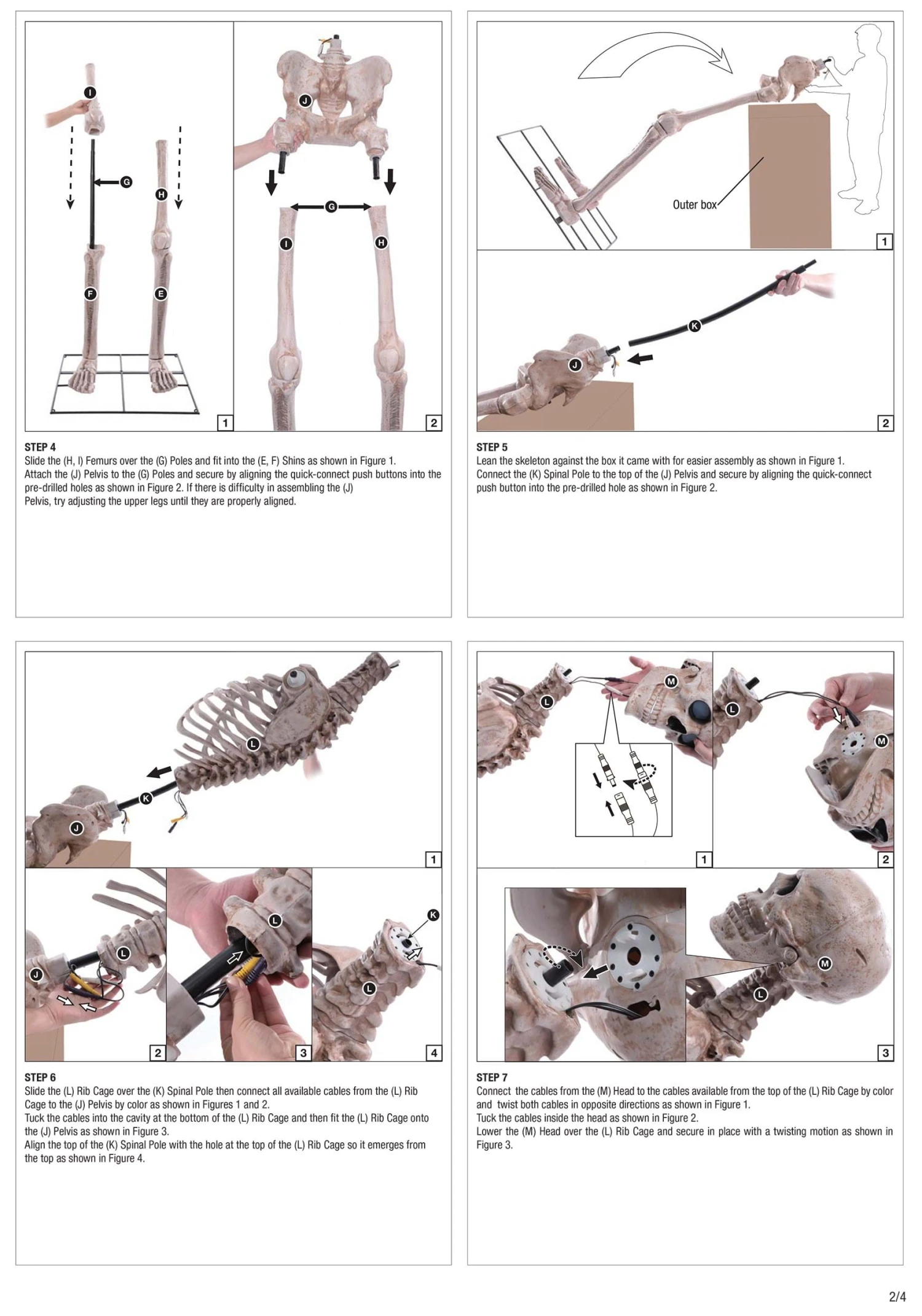 Giant 8 Foot Animated Skeleton Decoration 8 Giant 8 Foot Animated Skeleton Decoration - Image 8