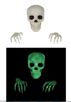 Glow In The Dark Thru The Wall Skeleton Halloween Decoration