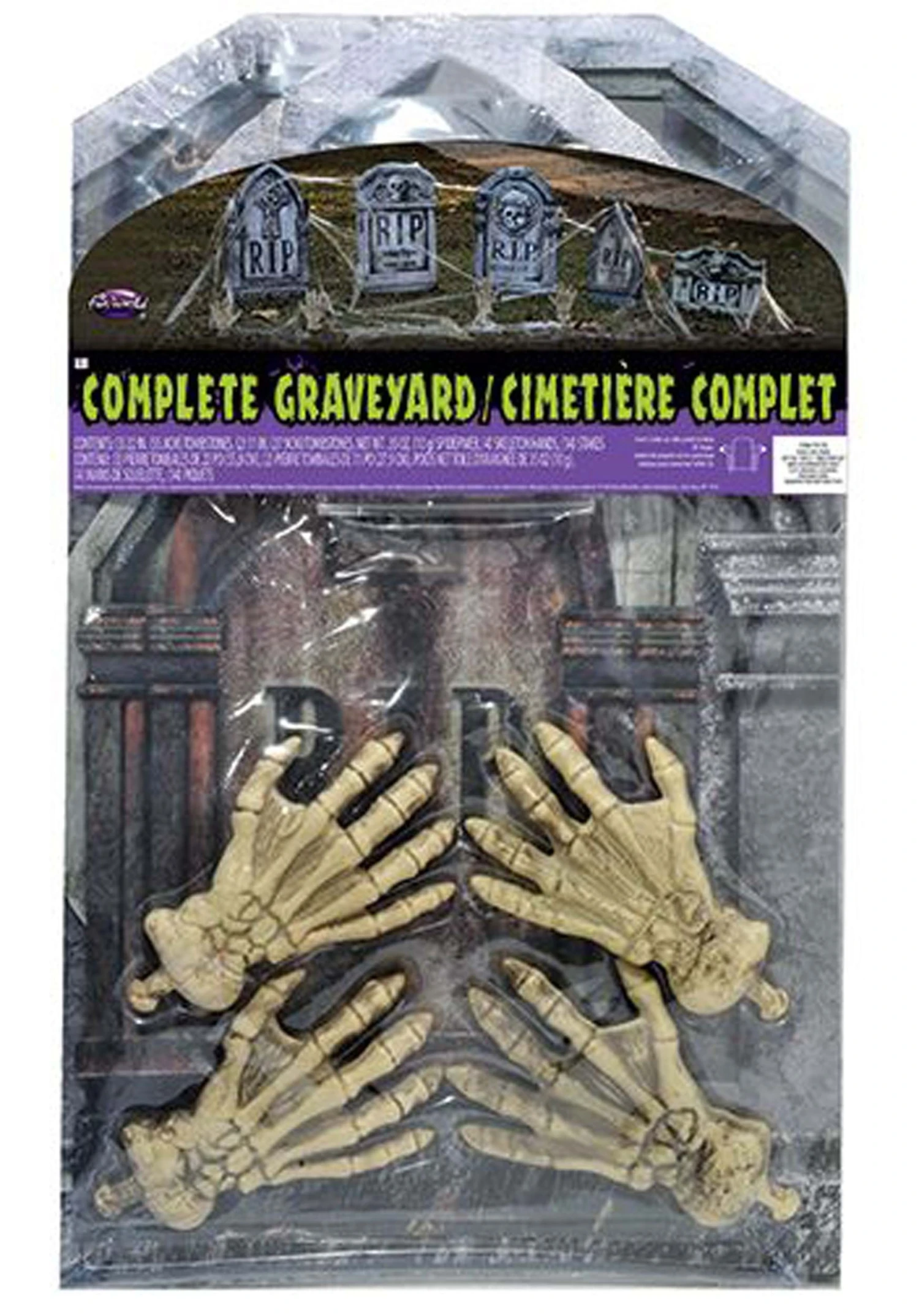 Fun World Complete Graveyard Skeleton Decoration Kit 1 Fun World Complete Graveyard Skeleton Decoration Kit